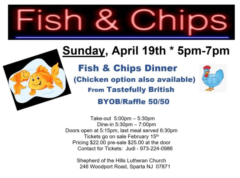 Fish & Chips Fundraiser at Shepherd of the Hills
